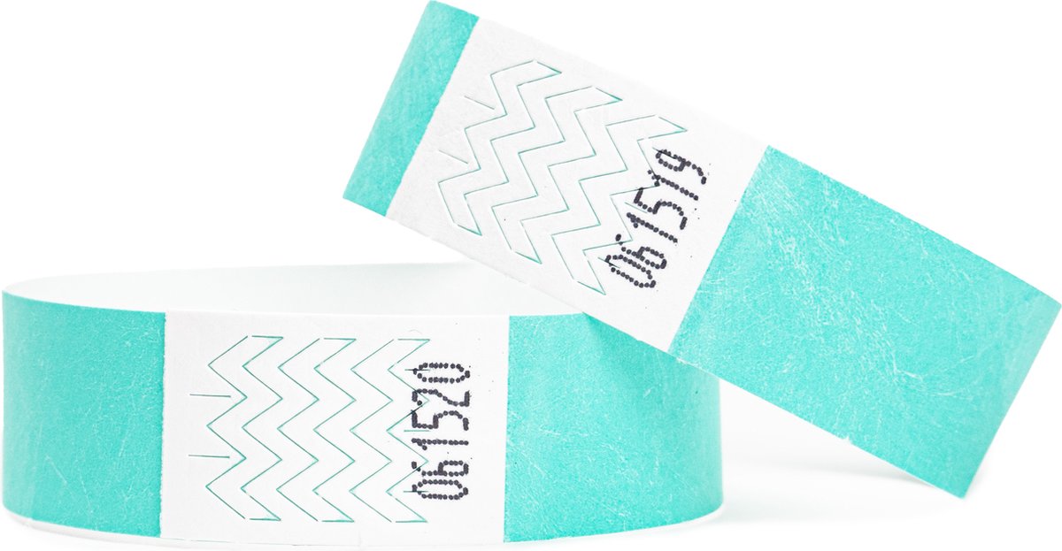200 Polsbandjes, Tyvek Aqua