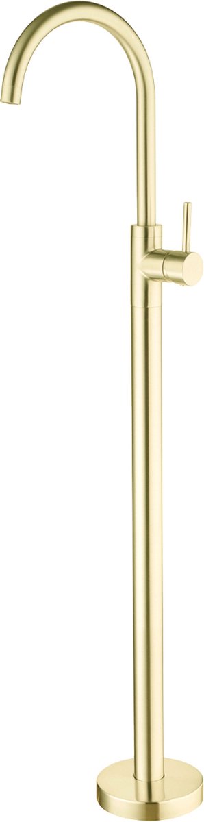 Owen & Finch Messing Vrijstaande Badkraan – Geborsteld Champagne Goud | Luxe Design Badmengkraan met PVD Afwerking – Modern en Duurzaam