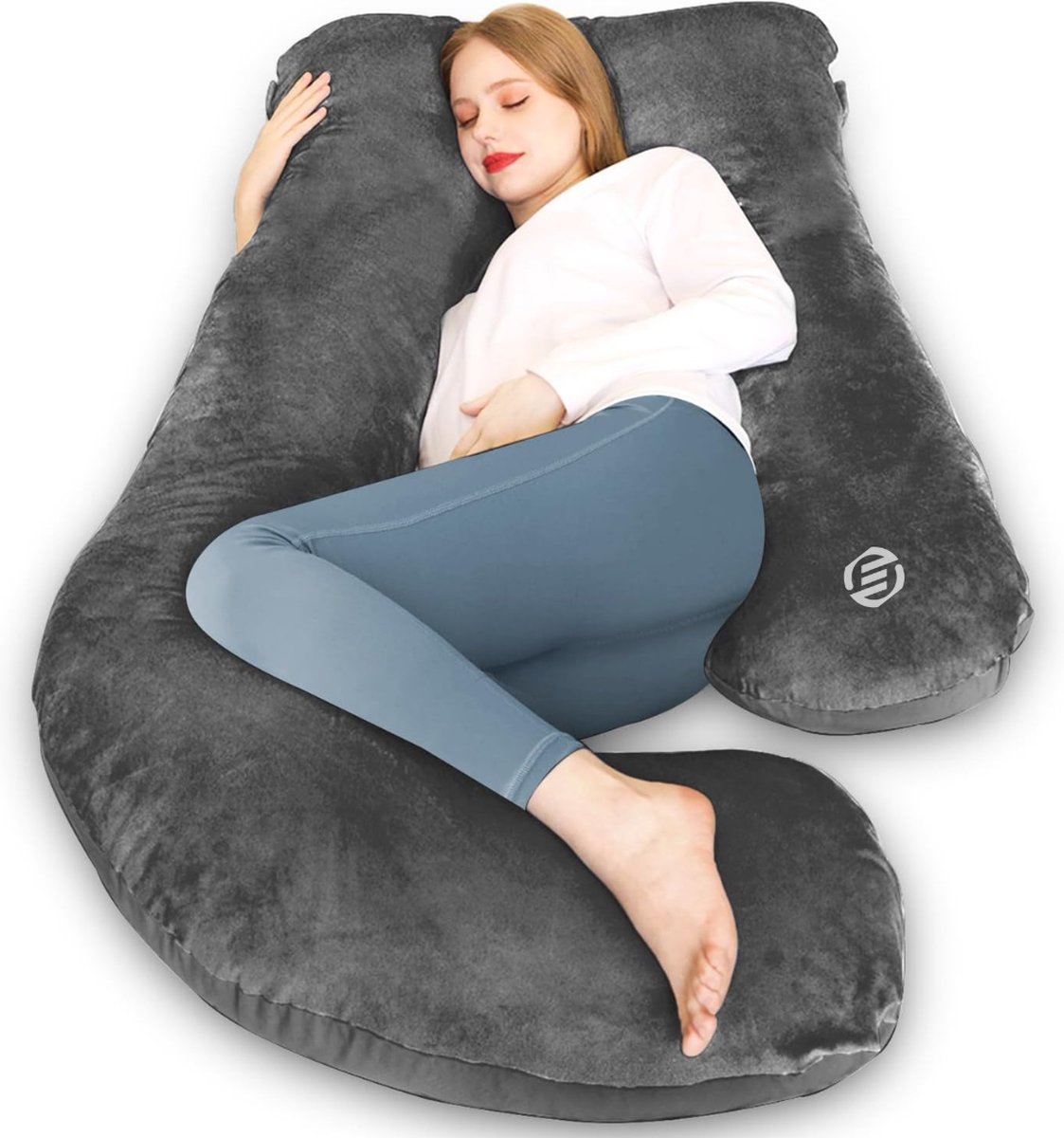 Goedkoopste Equivera Zijslaapkussen Volwassenen - Zijslaapkussen - Lichaamskussen Zijslaper - Zijslaap Kussen Volwassenen - Zwangerschapskussen - Voedingskussen - Borstvoedingskussen - Body Pillow - Voor een comfortabele nachtrust!