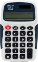 SOHO Rekenmachine – Schoolrekenmachine – Rekenmachine zakmodel – Handig voor in etui – 7 x 11,5 cm – Kantoor accessoires – Kunststof – Zwart/wit