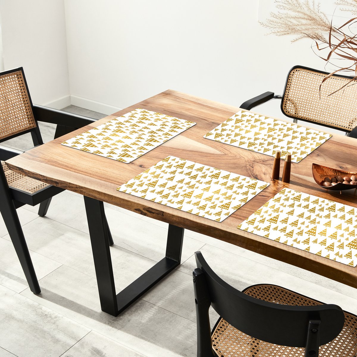 Kerst placemats - Kerstboom - Design - Winter - Onderlegger - 45x30 cm - 6 stuks - Tafeldecoratie Kerstmis - Kerstdecoratie tafel - Tafelversiering – foto 4