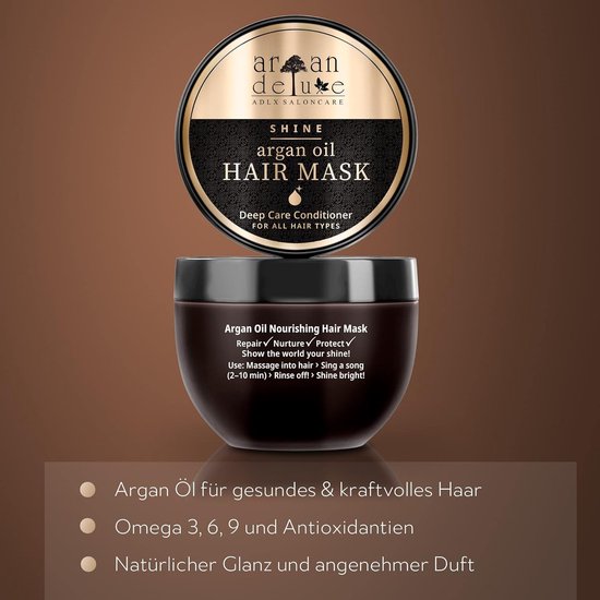 Argan De Luxe Nutrition Infusing Haarmasker 250ml - Haarmasker droog haar