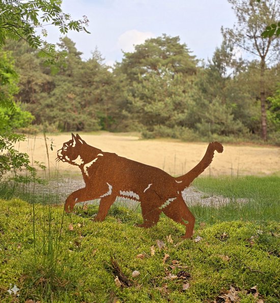 Foto: Tuinbeeld bronzen beeld 3 aapjes op boomstam 43 cm hoog