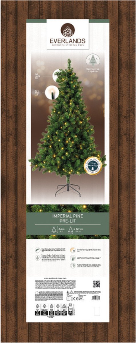 Everlands - Imperial Pine - Kunstkerstboom 240 cm hoog - Met energiezuinige LED lampjes – foto 5