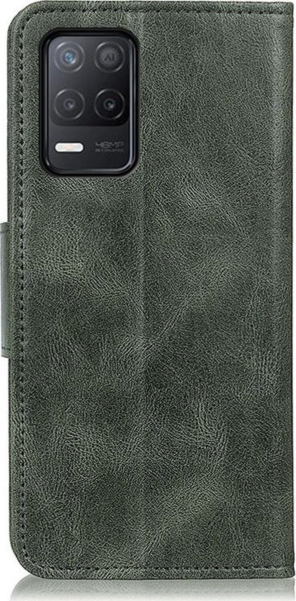 Mobigear Telefoonhoesje geschikt voor Realme Narzo 30 5G‎ Hoesje | Mobigear Classy Bookcase Portemonnee | Pasjeshouder voor 2 Pasjes | Telefoonhoesje voor Pinpas / OV Kaart / Rijbewijs - Groen