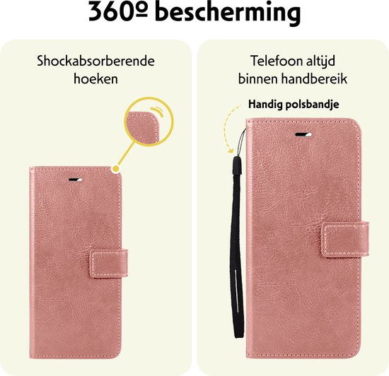 Étui adapté pour Samsung A16 Case Book Case Cover Wallet Cover - Étui adapté pour Samsung Galaxy A16 Case Bookcase Cover - Or rose