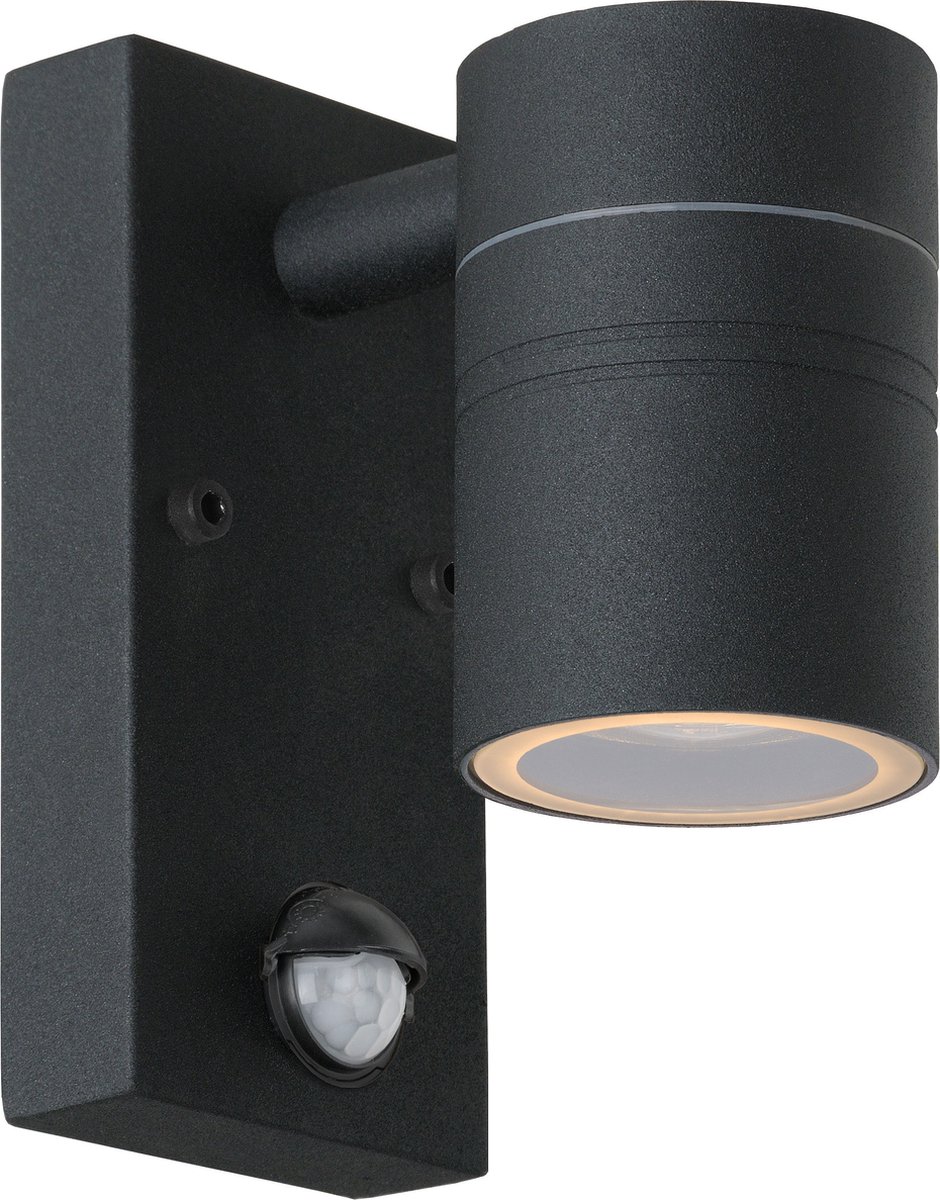 Lucide ARNE-LED - Wandspot Buiten - ? 63 cm - LED - GU10 - 1x5W 2700K - IP44 - Zwart