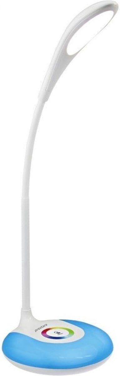 Verstelbare draadloze LED bureaulamp - RGB kleuren & dimbaar - wit - 40 cm hoog