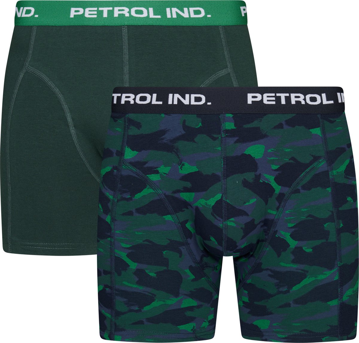 Petrol Industries - Heren 2-pack Boxershorts Racer - Groen - Maat XXXL