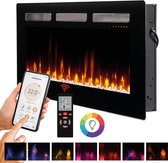 Bol.com Dimplex Sierra 48 - Elektrische Haard - Elektrische Kachel - Sfeerhaard Wandhangend Vrijstaand of Inbouw - 1600 Watt - I... aanbieding