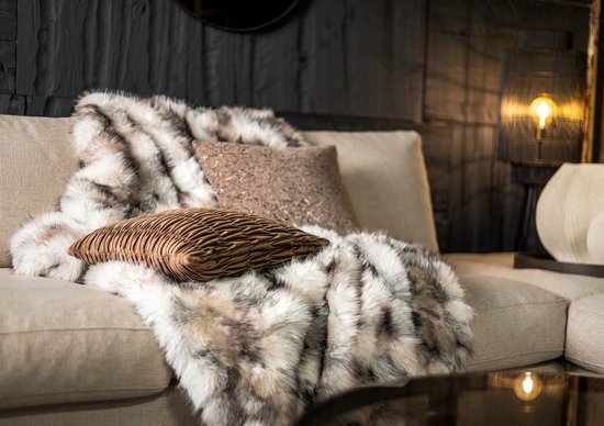 GHISLAINE | plaid 140x180 cm | Natural | bruin | Hoii
