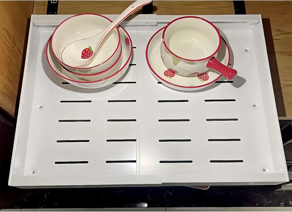 JGS ® Telescoop Uittrekbare Lade voor Keuken, Badkamer en Kastopslag zonder Boren