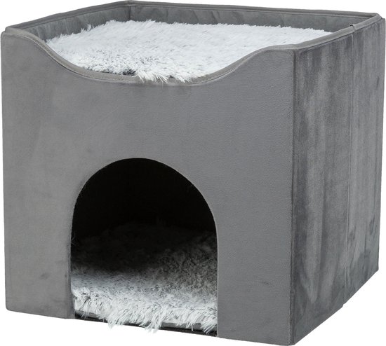 Trixie - Kattenhuis Harvey - Donkergrijs - 38X38X38 cm