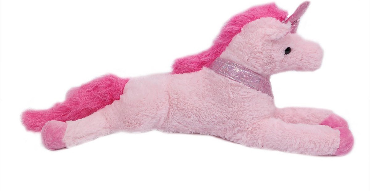 Knuffel Unicorn - roze - pluche - 50 cm
