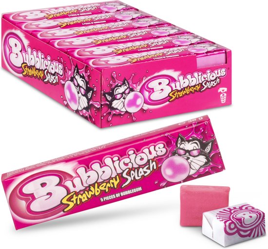 Bubblicious Aardbei - Kauwgom - 1x18stuks