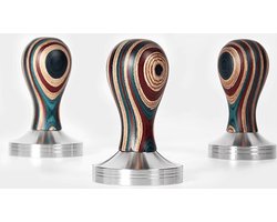 Kleurrijke Koffie Tamper - Stijlvol Design - Houten Handvat - Ø 54 mm