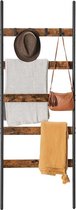 Handdoekrek – Laderrek – 5 Niveaus – Industrieel Design – Bruin/Zwart
