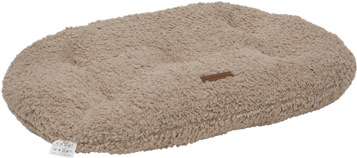 Animal Boulevard CURL PLUSH Ovaal Kussen - Kleur: Beige - Maat S: 65x45x7cm