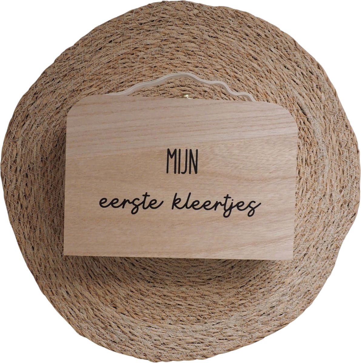 Goedkoopste Houten koffertje | Mijn eerste kleertjes | Bewaren | Organiseren | Baby | Pasgeborene | Newborn | Herinneringsdoos