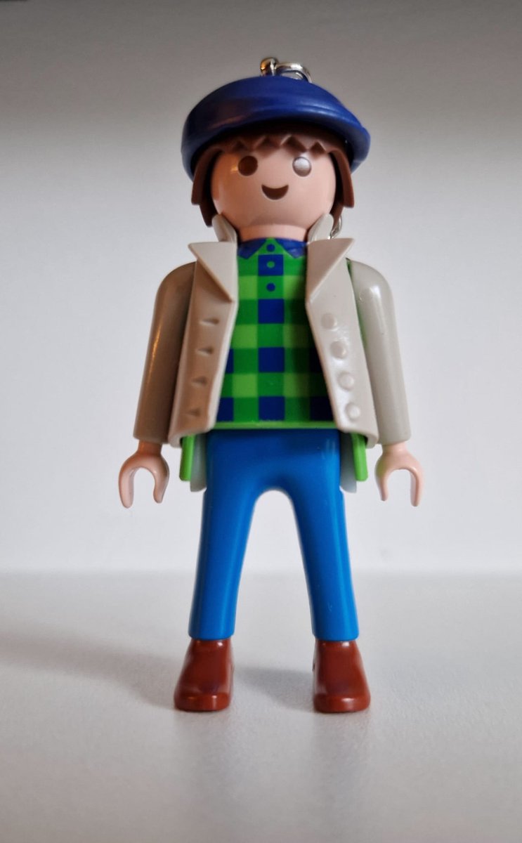 Playmobil sleutelhanger man met blauwe petMan with blue beret 30790232