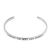 May Sparkle The Bangle Collection Cherish Zilverkleurige Armband MS10005