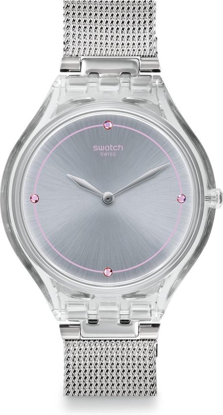 Swatch Skin Skinstones horloge - Zilverkleurig | bol.com