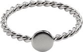 Violet Hamden 925 Sterling Zilveren Twisted Full Moon Ring  (Maat 52) - Zilverkleurig