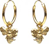 Karma Hoops M1981 - Goldplated Oorringen met Bij