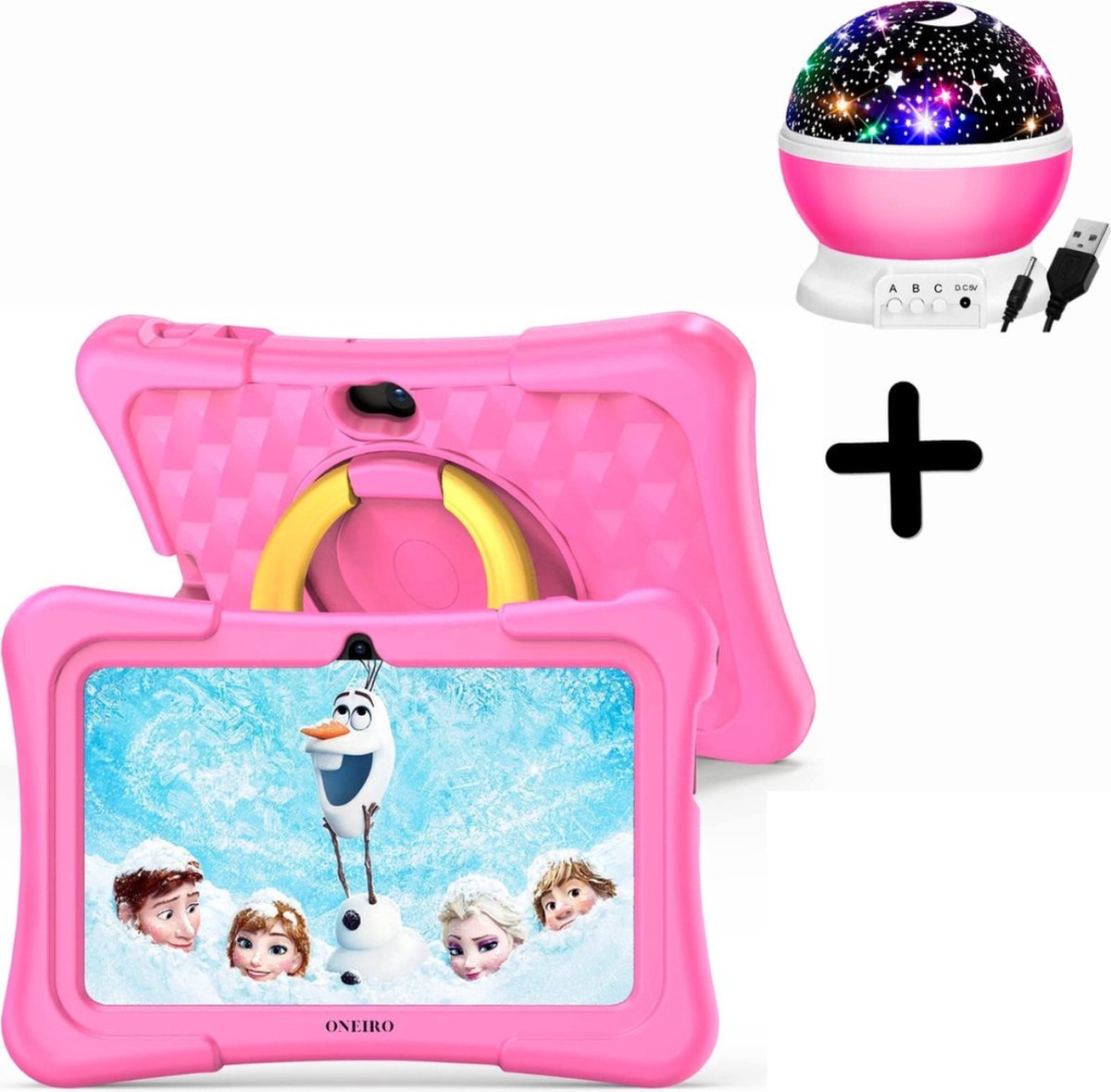 Bol.com Oneiro Kindertablet KIDSPLAY 7 inch ROZE - Kindertablet vanaf 3 jaar - Ouder Control App - Beschermhoes - Android 11 – 3... aanbieding