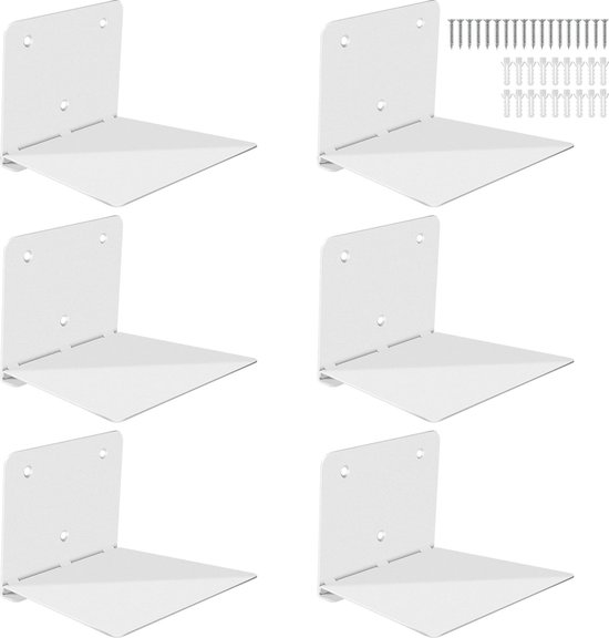 Foto: Inovra innovatieve onzichtbare zwevende wandplanken set van 6 voor boeken en decoratie