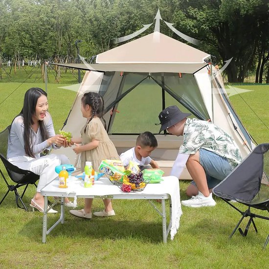 DHN Automatische Kampeertent - Snel open - Camping Tent 3-4 - Instant Setup, Draagtas - Beige - 200cm , 300cm — afbeelding 4