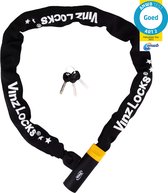 VINZ Salado ART 2 Gekeurd Fietsslot 120cm | ANWB Slotentest: GOED | 3 sleutels | ART 2 Goedgekeurd Kettingslot voor Verzekering Fietsen, E-bikes & Fatbike Slot