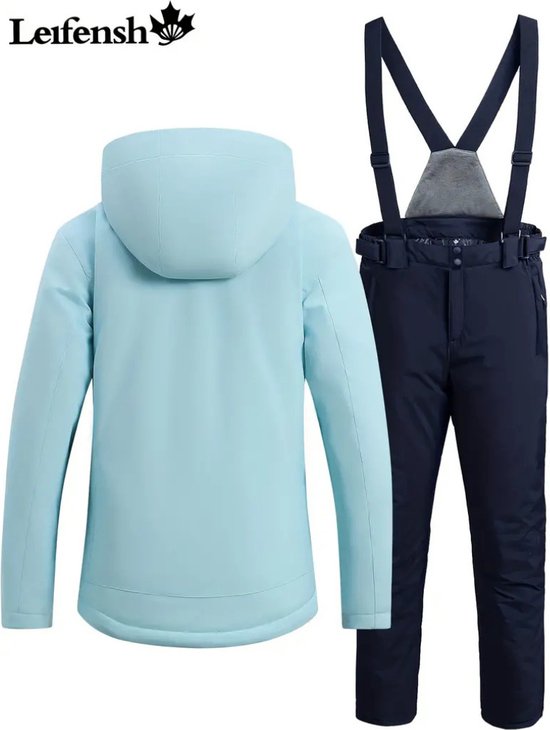 Bovista Combinaison de ski - Pantalon de ski - Veste de ski - Combinaison de ski - Sports d'hiver - Femme - 2 pièces - Bleu clair - Taille XS