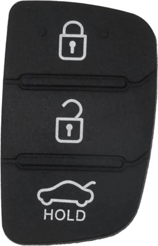 Vervanging Rubber 3 Knoppen - Sleutel Geschikt Voor Hyundai & Kia I10 I20 I30 Ix35 K2 K5 Rio Sportage