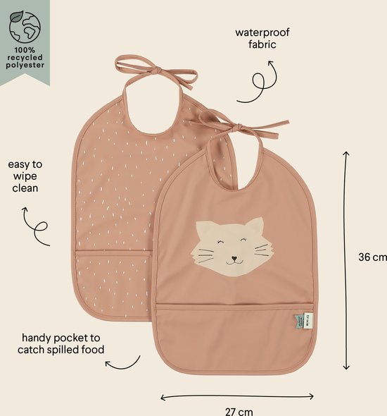 Trixie Waterdicht slabbetje 2-pack - Mevrouw Kat van Trixie — afbeelding 3