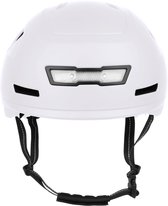VINZ Nevis Speed Pedelec Helm Mat Wit | NTA 8776 goedgekeurd | Snorfiets helm Snorscooter | Geschikt voor Helmplicht Blauw Kenteken - L