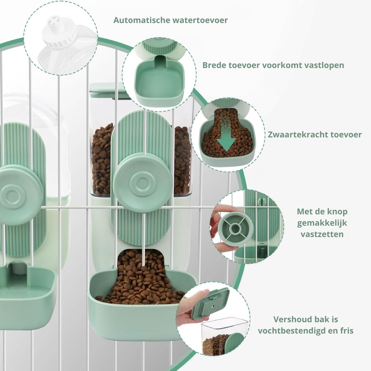 BIRONY Automatische Voerbak - Voerautomaat Dispenser - afbeelding 2