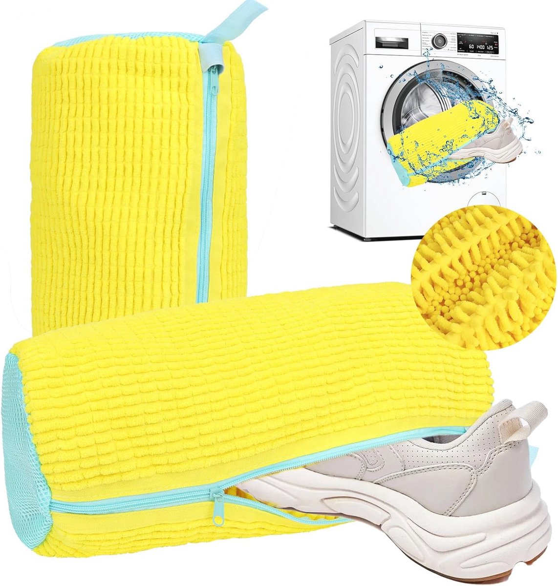 Goedkoopste Schoenwaszakken voor Wasmachine - Herbruikbare Wasnet voor Sneakers - 2 Stuks