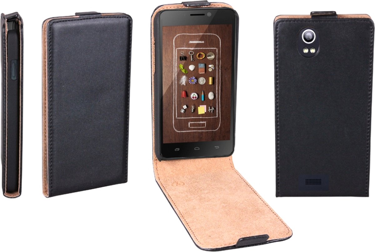 Flip Case voor Kazam Trooper 450 zwart ultra dun