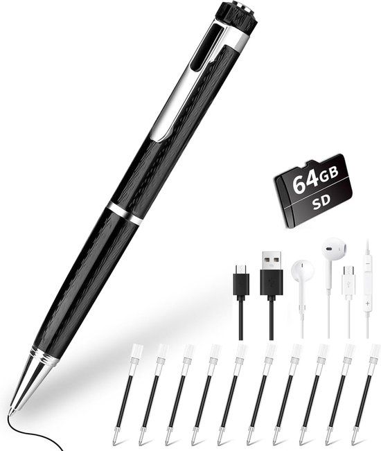 Lexium Draagbare Voice Recorder 64GB Zwart - Lexium - €84,95