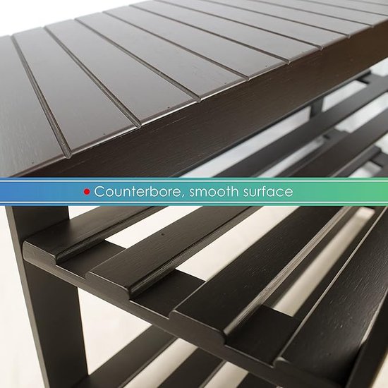 Schoenbank, 1 Lade En 10 Open Vakken - Halbank - Zithoogte Comfortabel Opbergruimte Voor Schoenen Robuust Houten Frame Verwijderbare Zitkussen Eenvoudige Montage Max Draagkracht 200