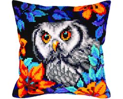 Collection D'Art - Borduurpakket Kussen Uil - Voorbedrukt canvas- 50.5433