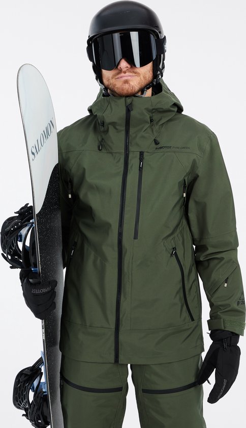 Protest Prtabalone – Skijas Heren – Winterjas - Waterafstotende afwerking – Softshell – Thyme