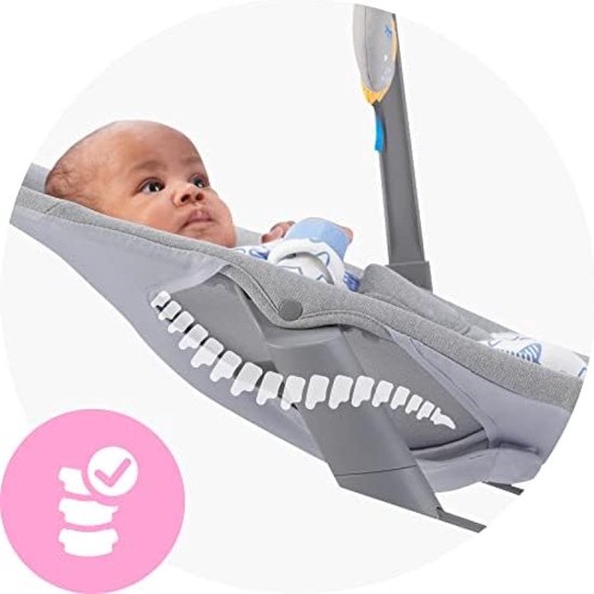 Kinderkraft Wipstoel Mimi Grijs