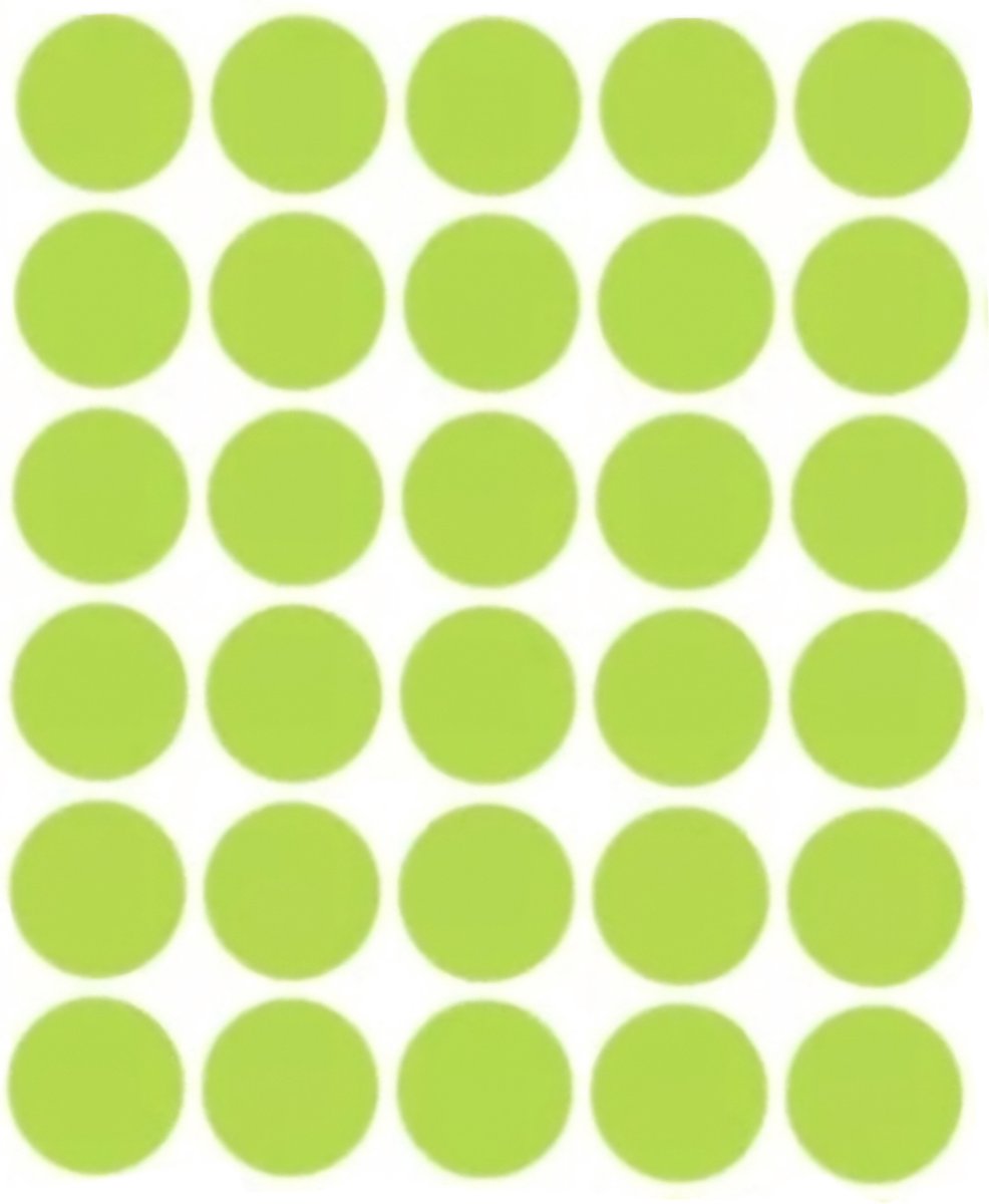Ronde etiketten - LICHTGROEN - 150 stuks - Multiplaza - stickers - 2cm - 20mm - archiveren - opvallen - universeel - markeren - organiseren