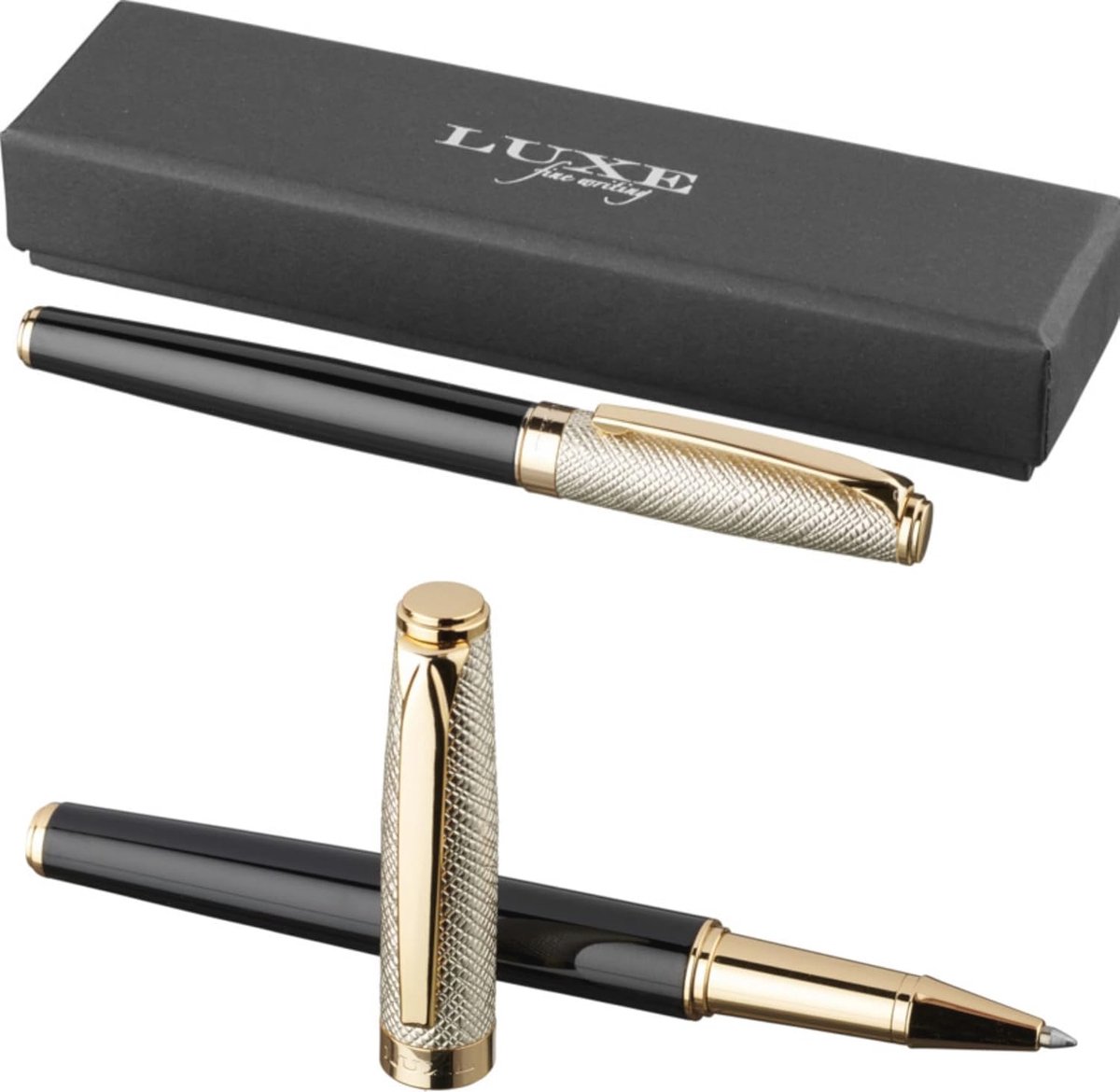 Luxe Rollerball Pen met Gouden Accenten - Stijlvol Schrijfgerei