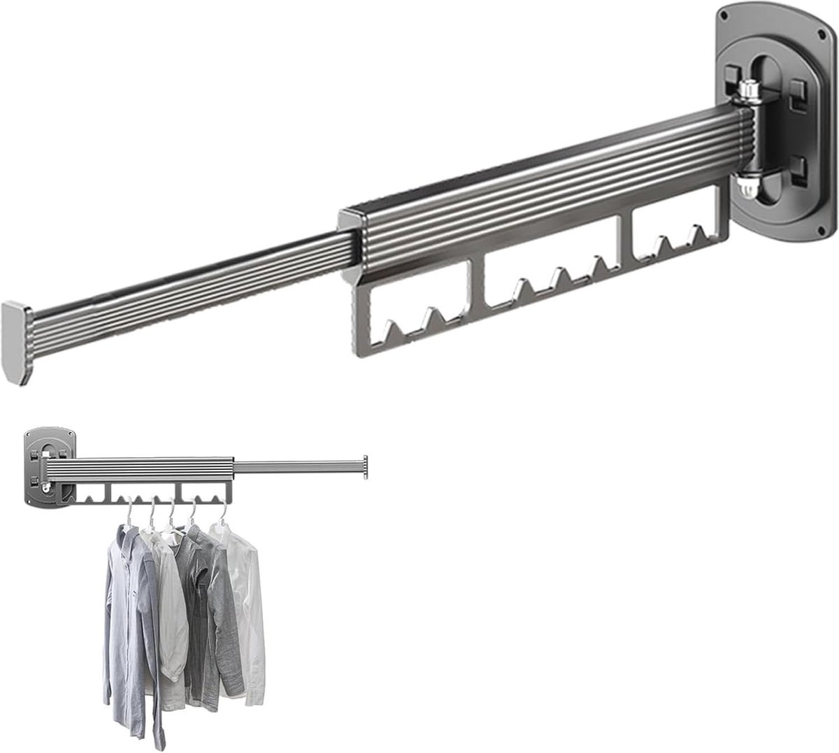 Goedkoopste Ruimtebesparend wanddroogrek met draaifunctie voor kleding