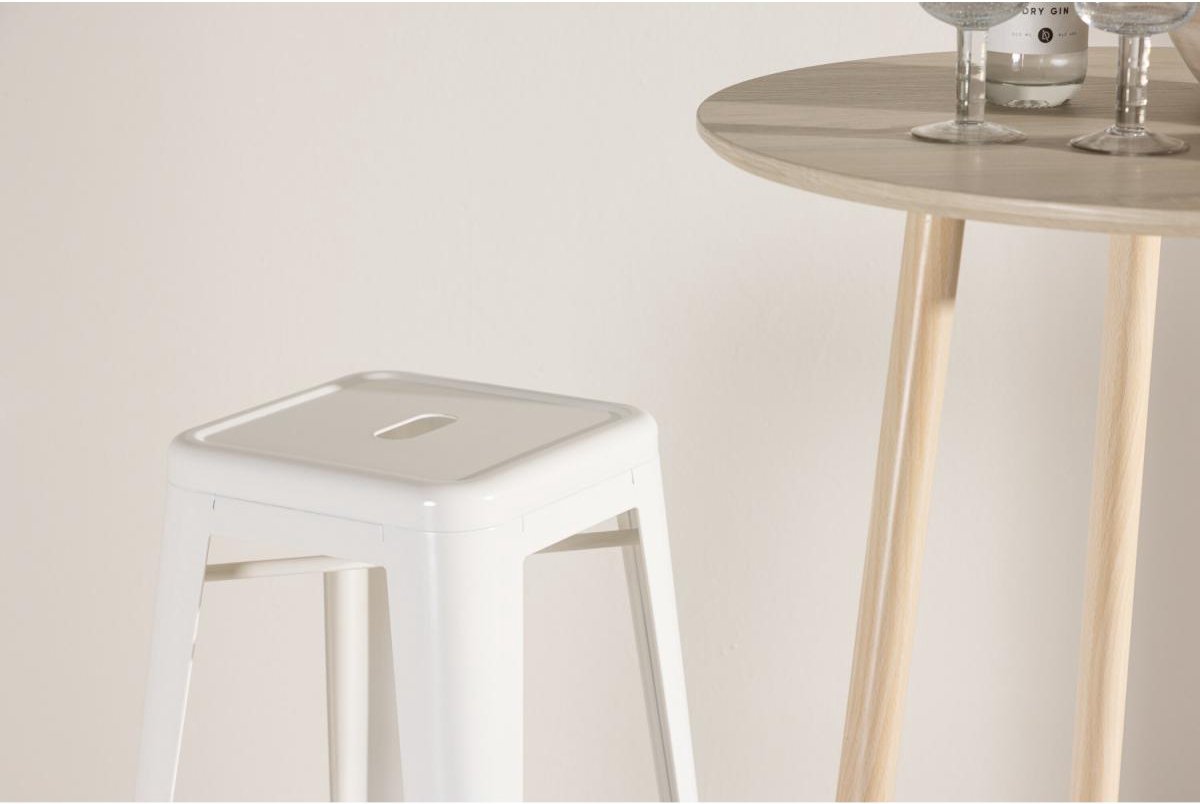 Svea - Metpe barkruk 76 cm - wit