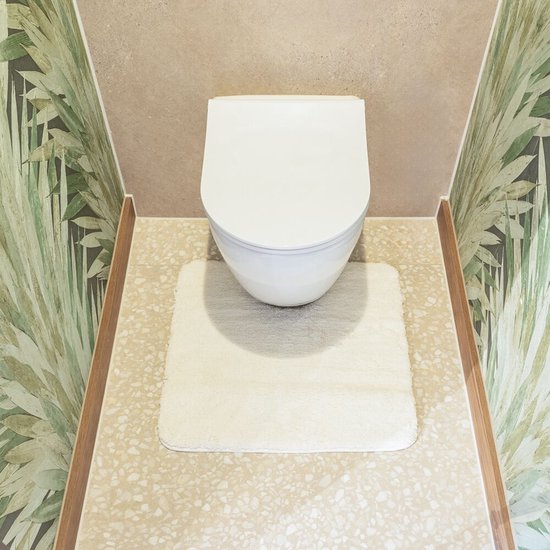 Sealskin Cosima - Tapis de toilette 57x60 cm - 100% Polyester recyclé - Blanc cassé