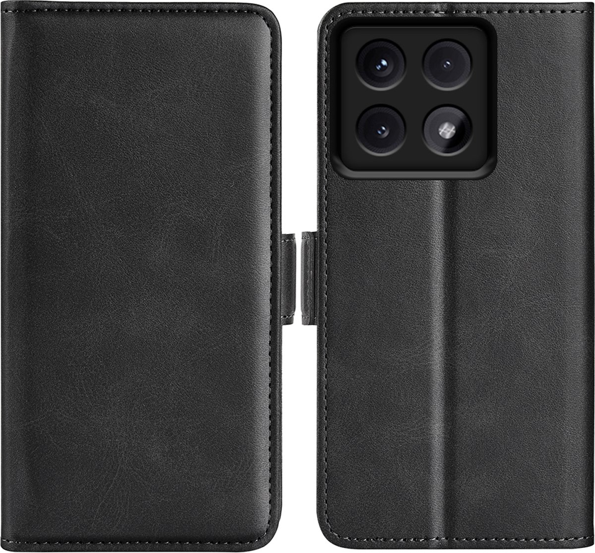 MobyDefend Hoesje - Geschikt voor Xiaomi 14T Pro - Luxe Wallet Book Case (Sluiting Zijkant) - Zwart